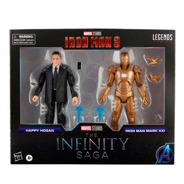 Marvel Legends Series 6-inch Happy Hogan and Iron Man Mark 21