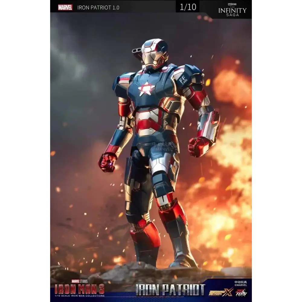 ZD Toys Iron Man - Iron man 3 (III) War Machine/Iron Patriot Action Figure ( No Light Up Function ) - Image 2