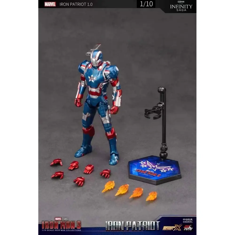 ZD Toys Iron Man - Iron man 3 (III) War Machine/Iron Patriot Action Figure ( No Light Up Function ) - Image 6