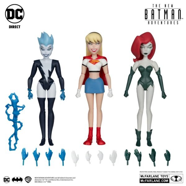 McFarlane Batman Adventures Poison Ivy Live Wire Supergirl (Girls’ Night Out) 3pk Gold Label - Image 8